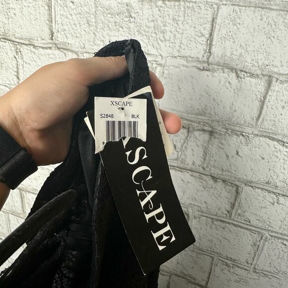 Xscape Skirt Lace Pencil Knee Length High Waist Party Cocktail New NWT Black 10 - Picture 4 of 8